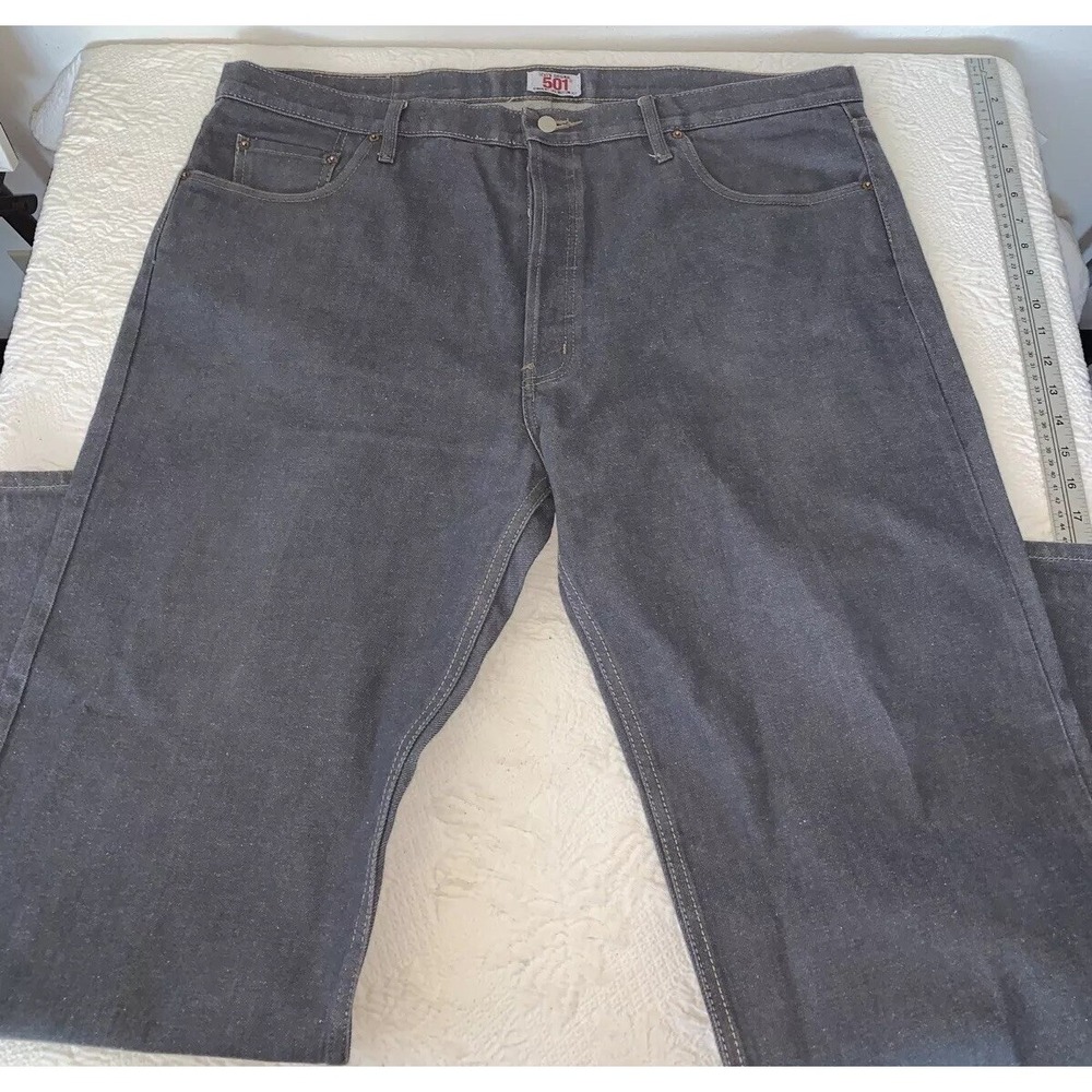 VINTAGE 501 Levis WPL 423 Men's Jeans 42x30 Button‎ Fly Jeans Gray Minty